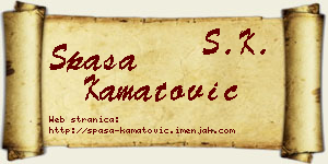 Spasa Kamatović vizit kartica